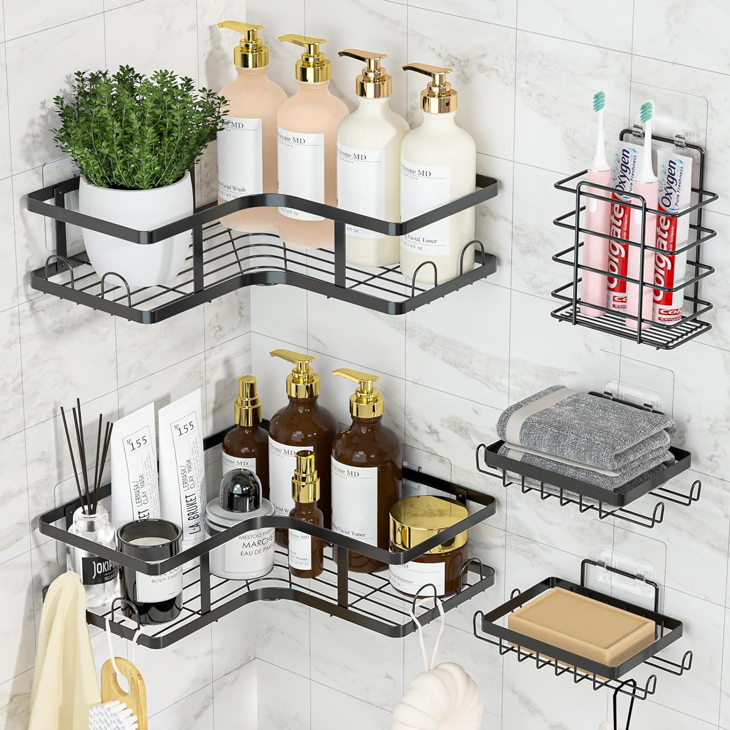 LUXURY STYLISH MULTIPURPOSE WALL STORAGE RACKS (SET OF 5)