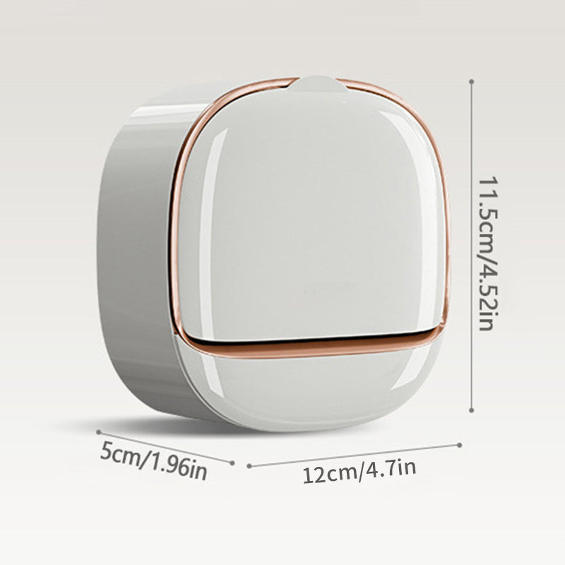 WALL MOUNTED DRAINING SOAP DISH WITH COVER