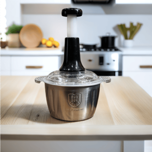 NEW MULTIFUNCTIONAL MANUAL CHOPPER (STAINLESS STEEL) 2 LITER