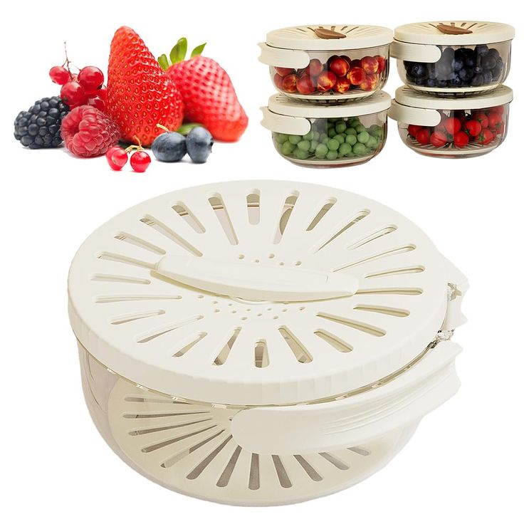 MULTIFUNCTIONAL FRUIT AND VEGETABLE DRAINING BASKET WITH LID