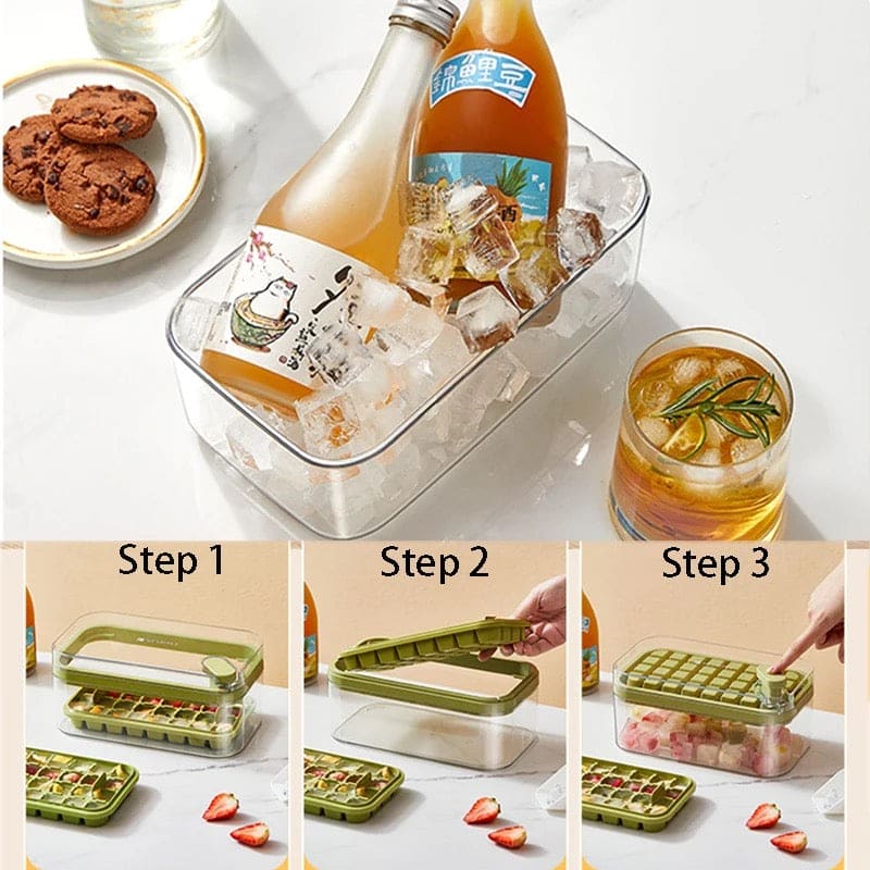 PREMIUM ICE CUBE STORAGE BOX WITH TRAY