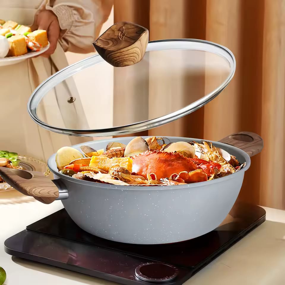 SYNMORE GRANITE COATING NON-STICK COOKING POT ✅