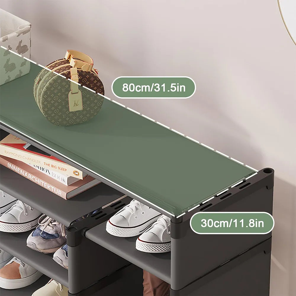 LAYER CURTAIN SHOE RACK
