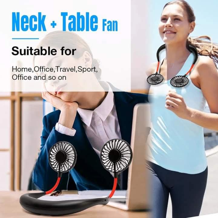 PORTABLE HANGING NECK FAN RECHARGEABLE