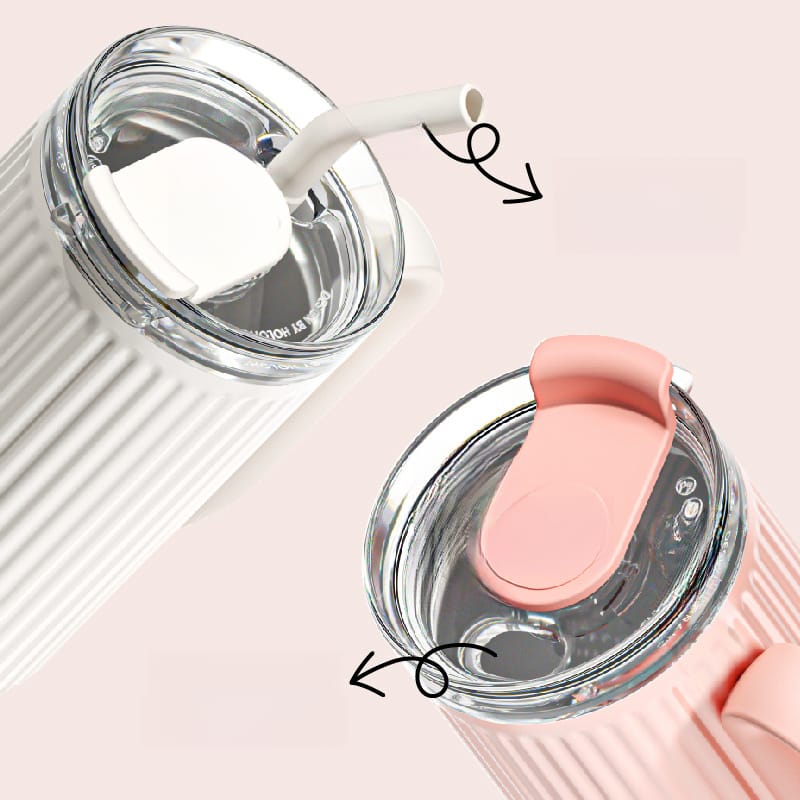 STAINLESS STEEL TUMBLER WITH STEEL STRAW (1100ML)