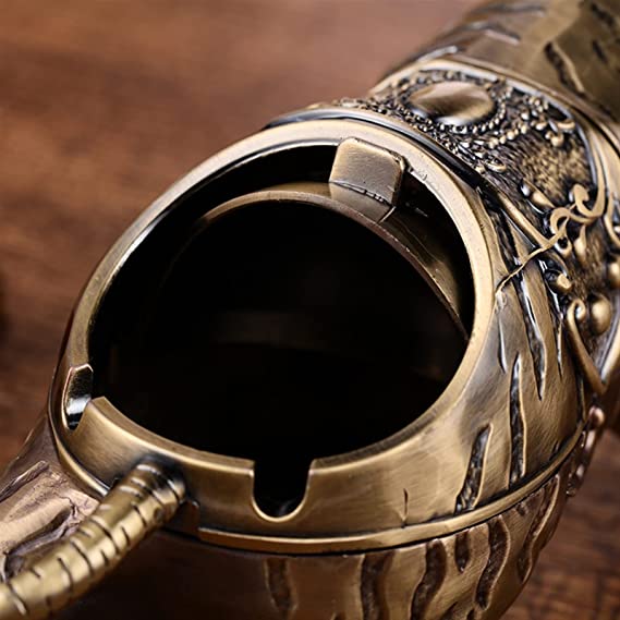 CREATIVE TIGER STYLE ASHTRAY WITH LID