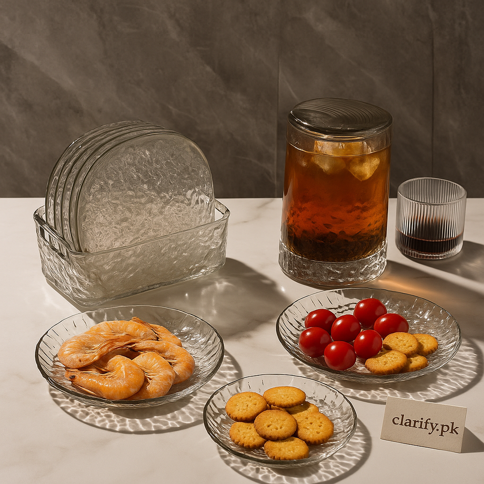 8-PIECE ACRYLIC BONE PLATES – SMALL SNACK & DINING DISHES