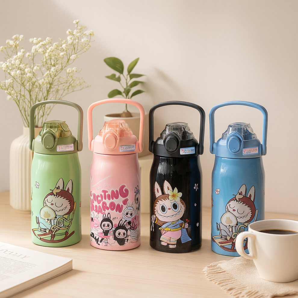 STYLISH CARTOON STAINLESS STEEL WATER BOTTLE