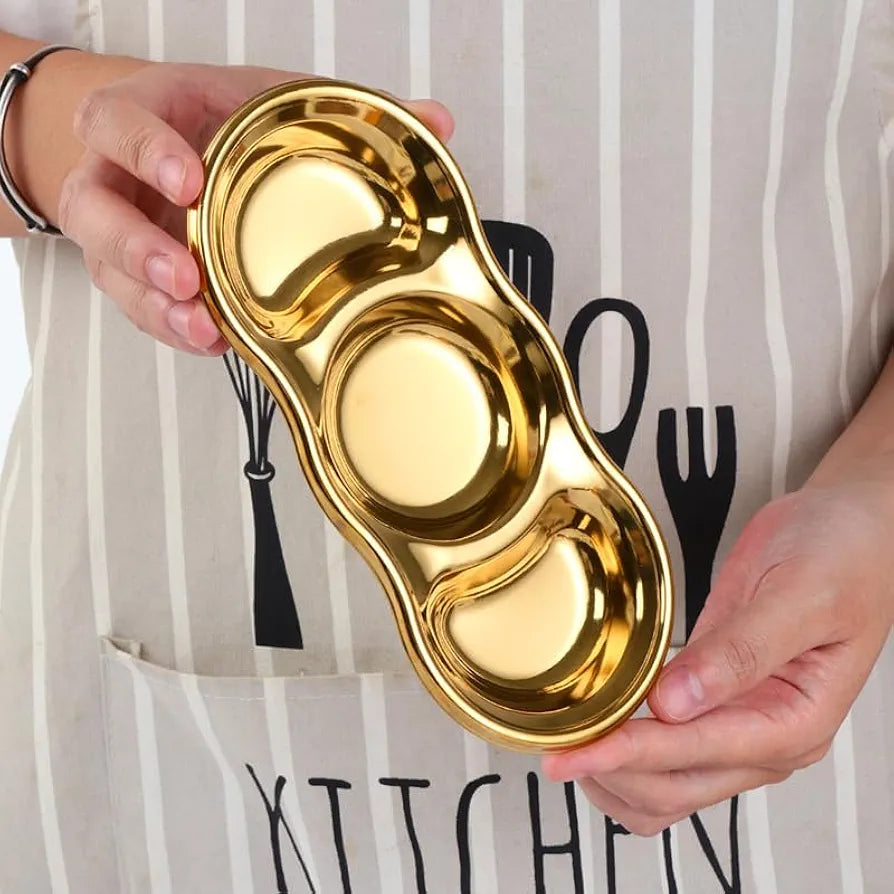 STAINLESS STEEL 3 PORTION TRAY