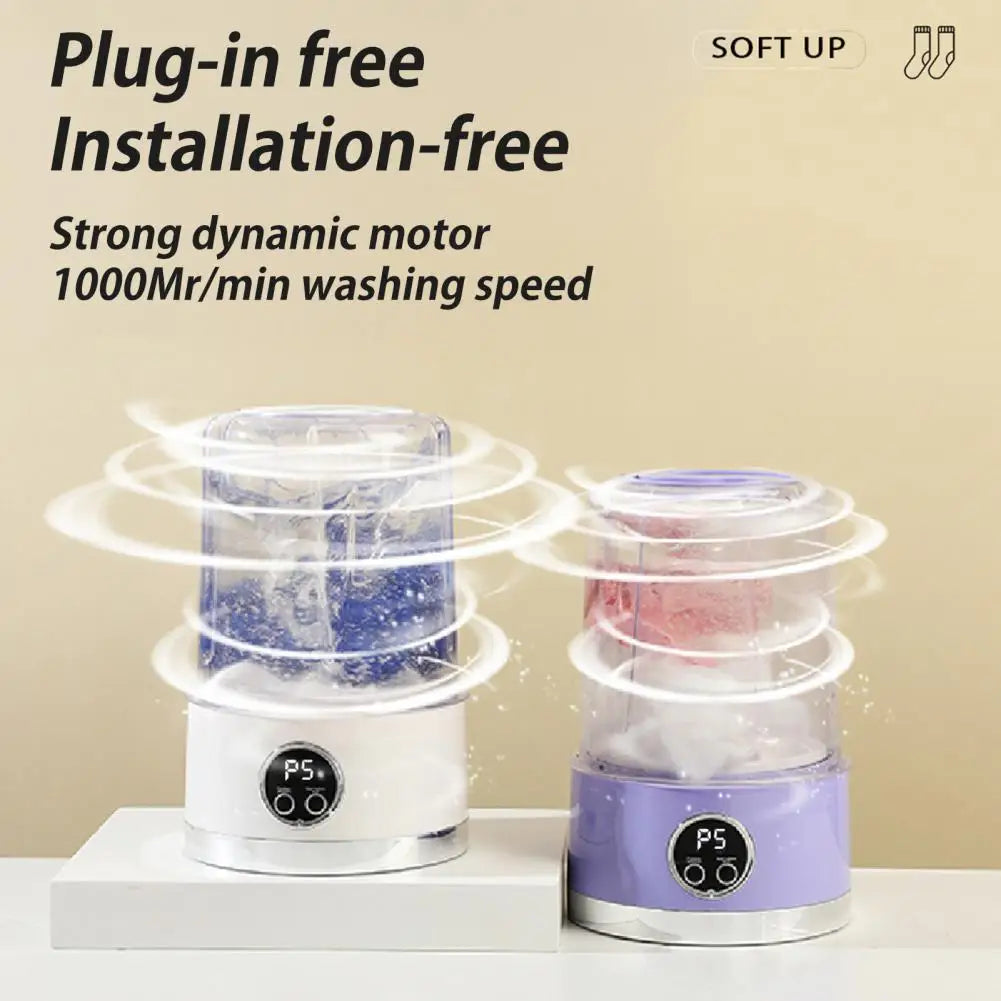 PORTABLE COMPACT MINI WASHING MACHINE