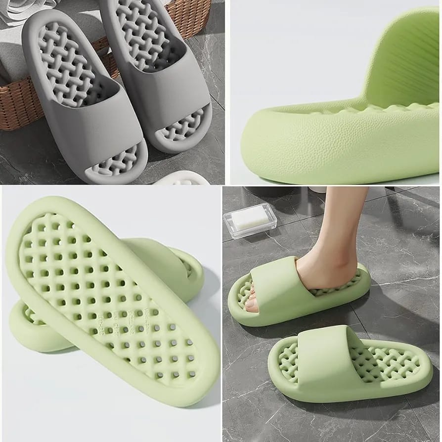 BATHROOM BATHING NON-SLIP MEN WOMEN LEAKING QUICK-DRYING SLIPPERS (STANDARD SIZES)