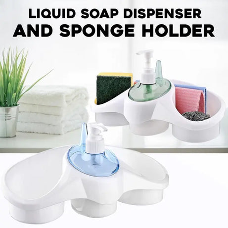 LIQUID SOAP DISPENSER AND SPONGE HOLDER