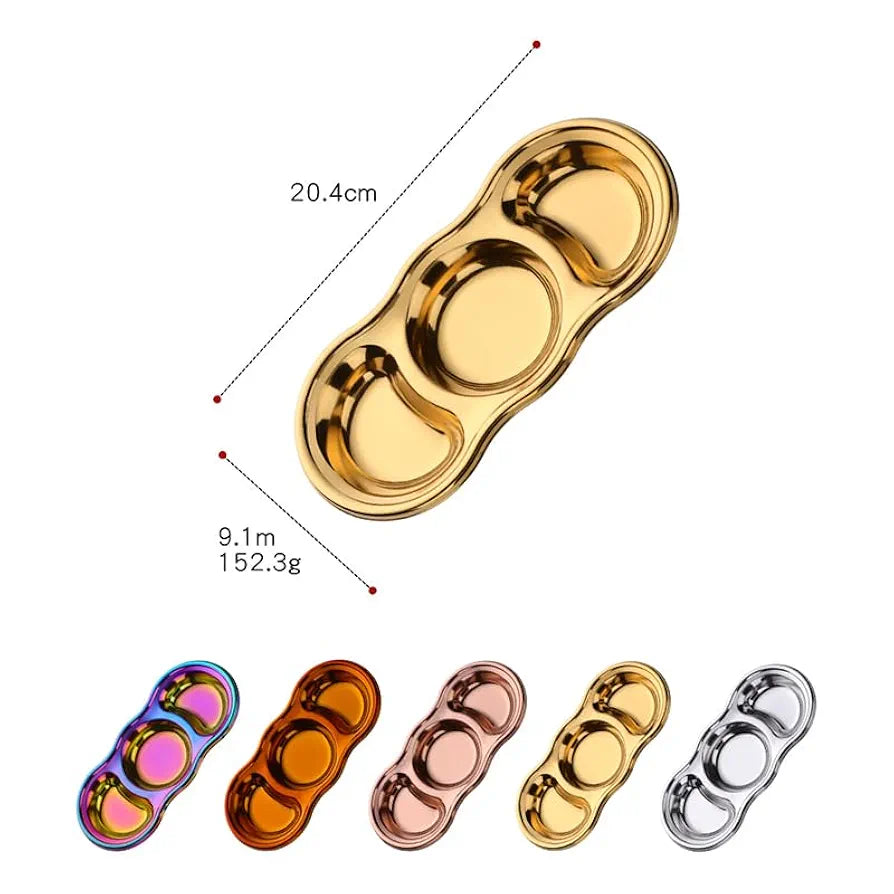 STAINLESS STEEL 3 PORTION TRAY