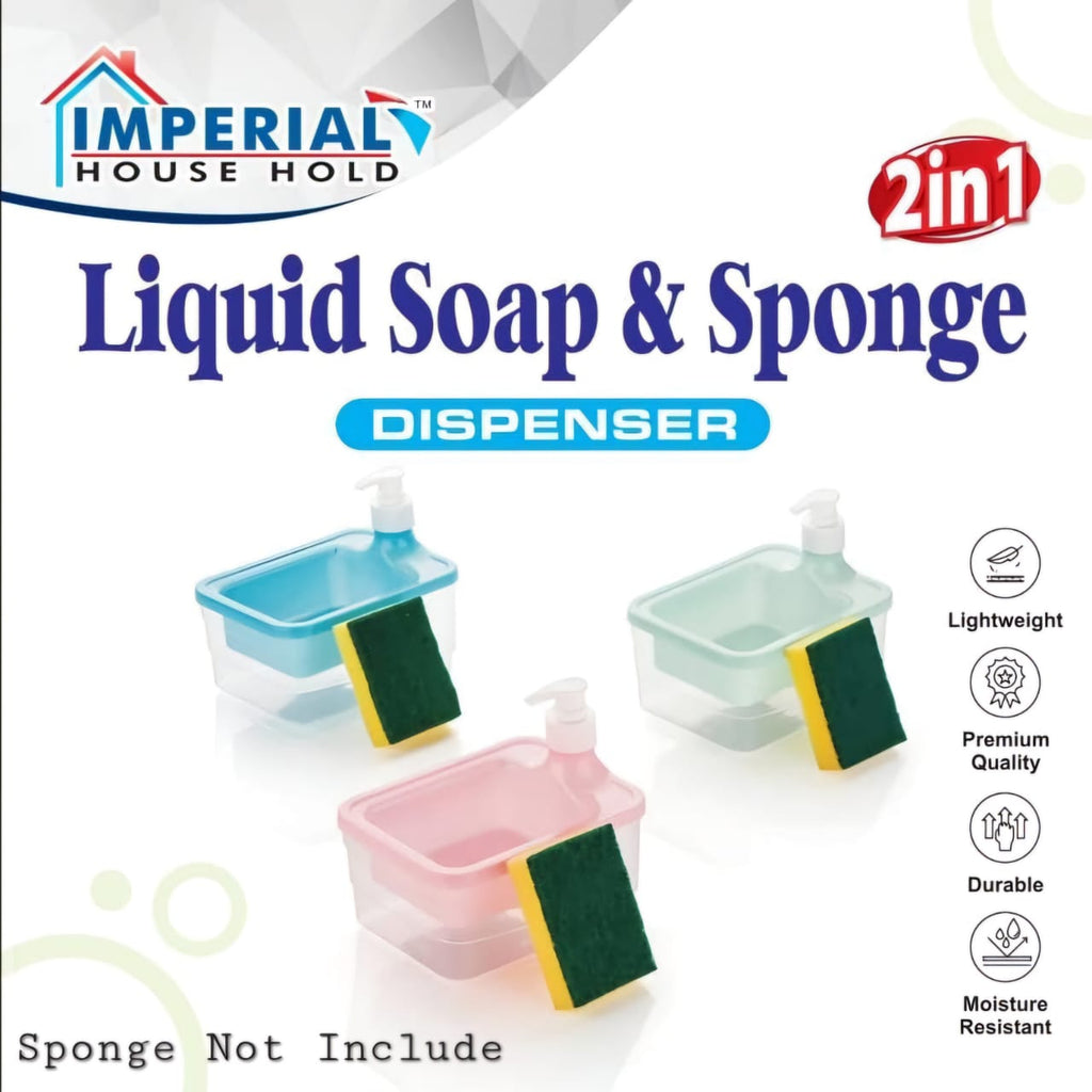 IMPERIAL LIQUID SOAP AND SPONGE DISPENSER