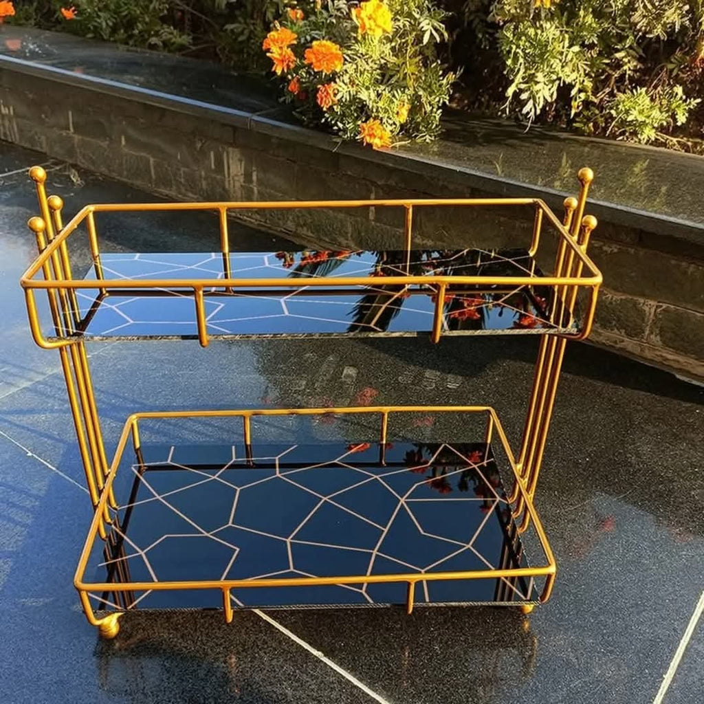 IRON ART MARBLE STYLE NORDIC COSMETICS STORAGE ORGANIZER