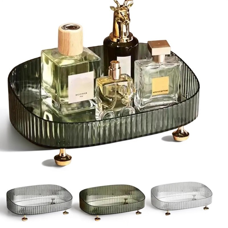 CLEAR DESKTOP ACRYLIC COSMETICS STORAGE TRAY
