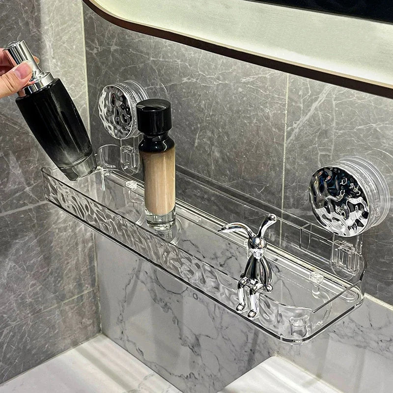 WATERPROOF SUCTION CUP SHELF FOR BATHROOM ORGANIZING