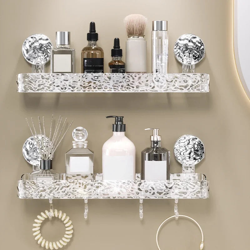 WATERPROOF SUCTION CUP SHELF FOR BATHROOM ORGANIZING
