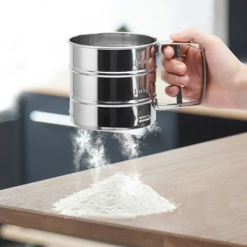HIGH-QUALITY STAINLESS STEEL FLOUR SIEVE FOR BAKING
