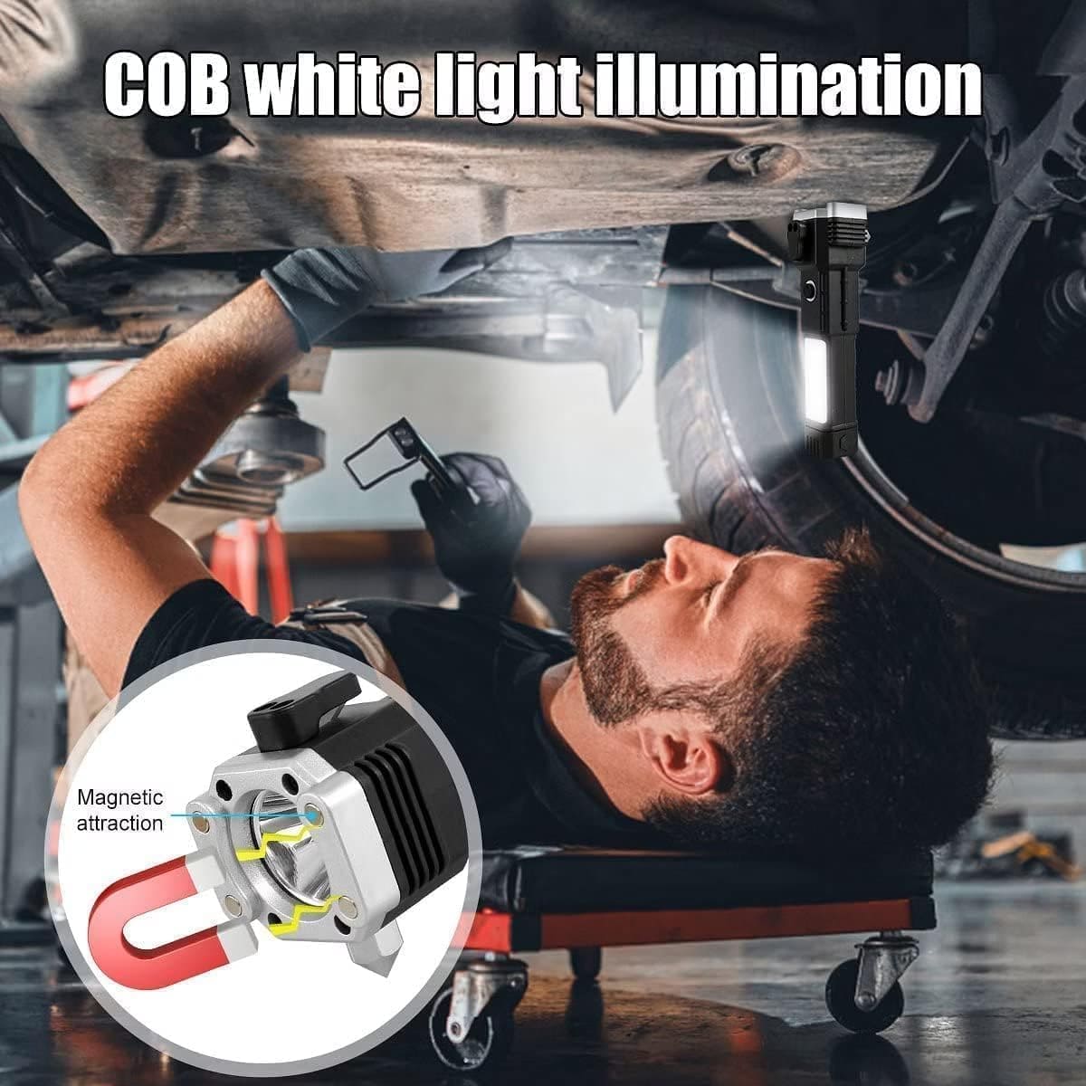 MULTIFUNCTION SUPER BRIGHT LED FLASHLIGHT WITH COB LIGHT