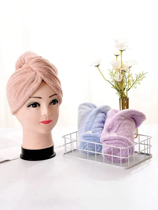 AFTER SHOWER HAIR DRYING TOWEL CAPS