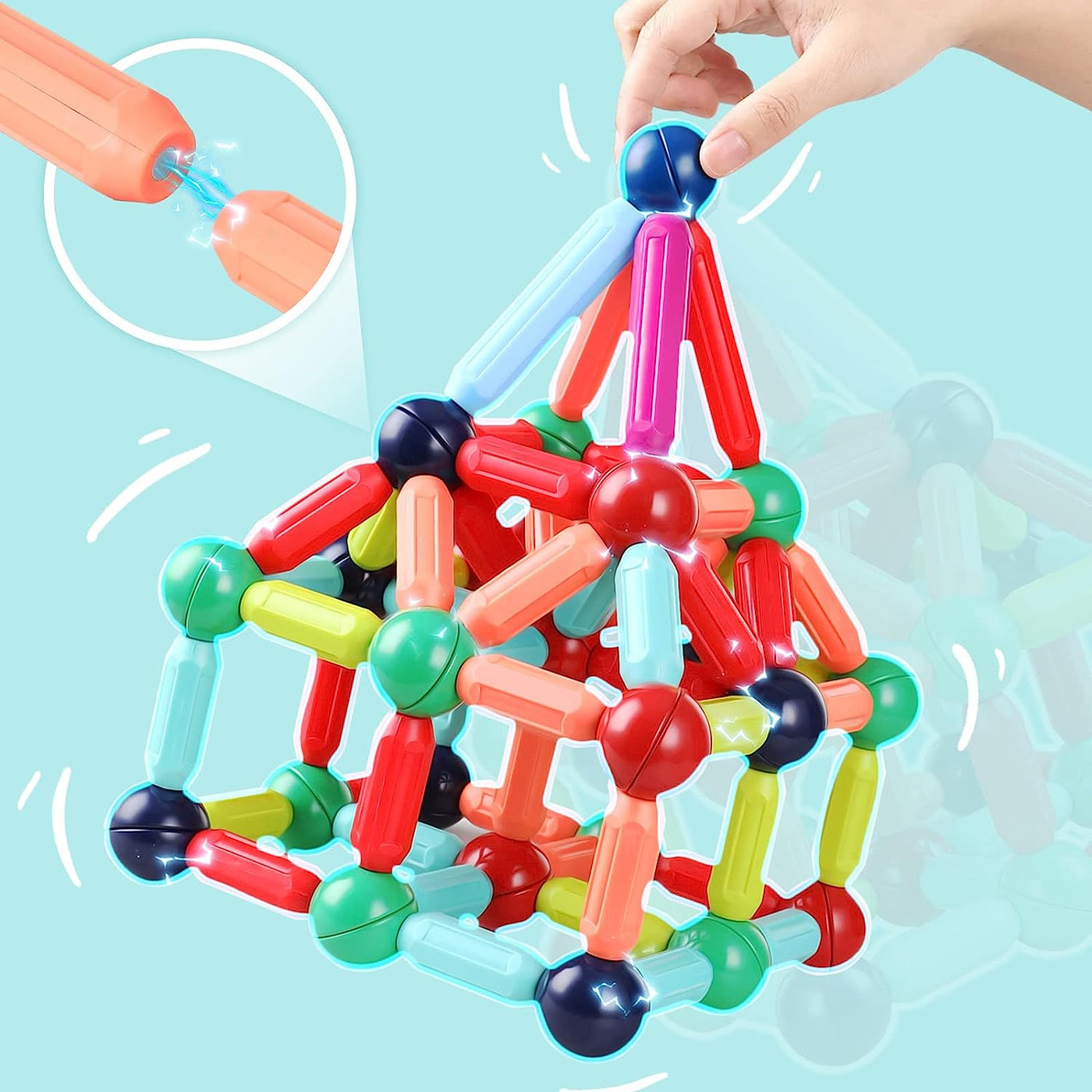 MAGNETIC STICKS BUILDING BLOCKS