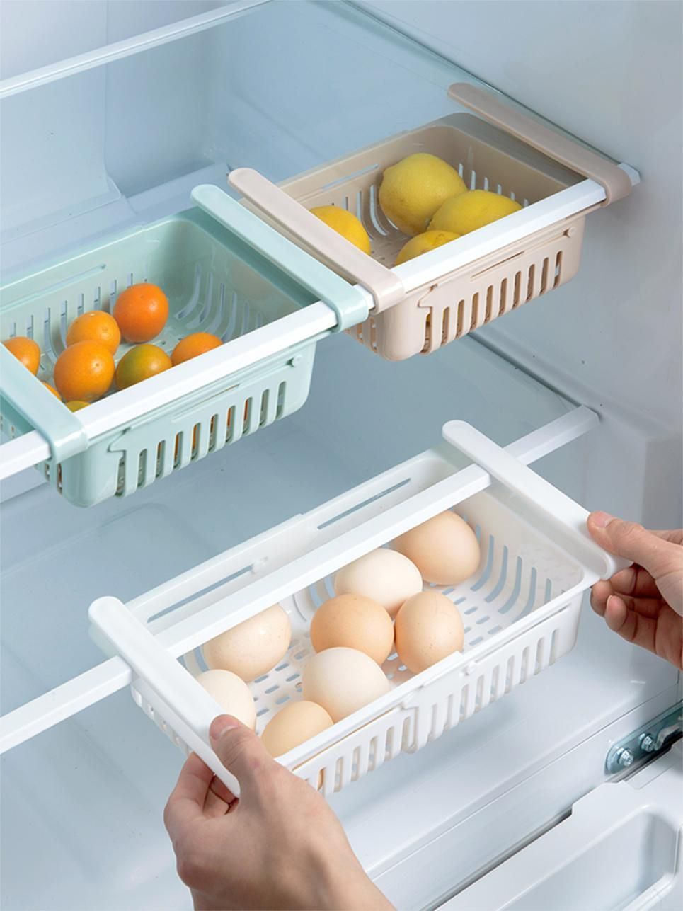 REFRIGERATOR EXPANDABLE STORAGE RACKS